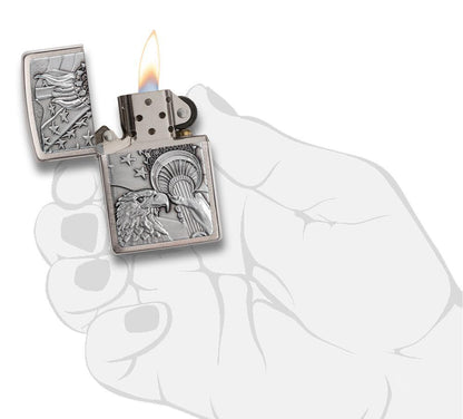 Zippo Patriotic Eagle Emblem Windproof Lighter