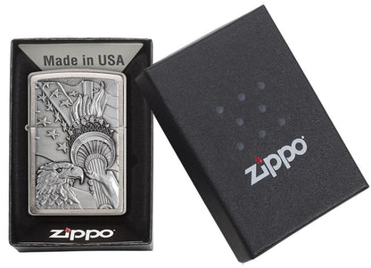Zippo Patriotic Eagle Emblem Windproof Lighter