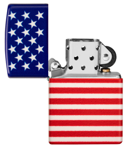 Zippo Stars and Stripes Flag Design 540 Color Matte Windproof Lighter