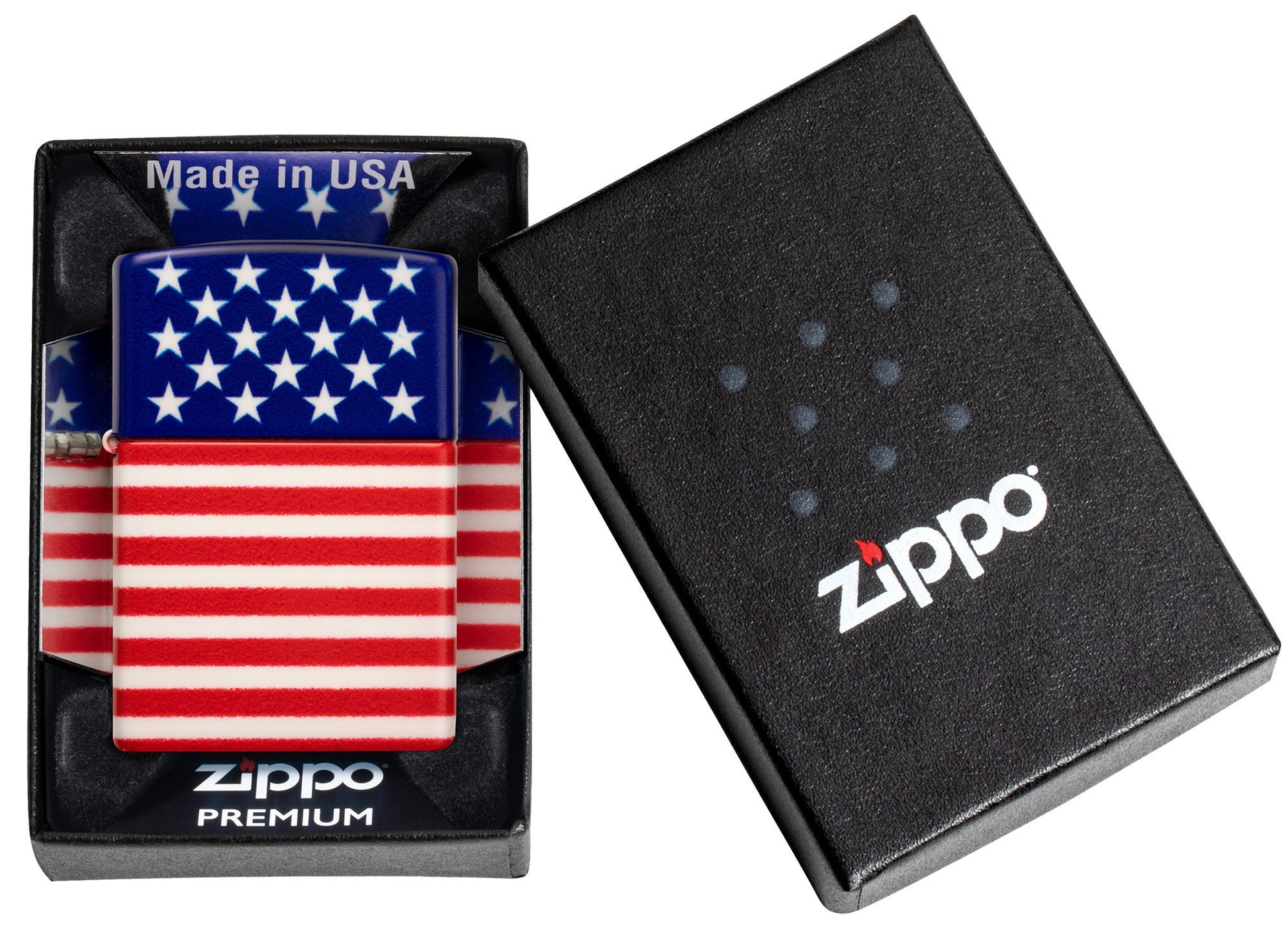 Zippo Stars and Stripes Flag Design 540 Color Matte Windproof Lighter