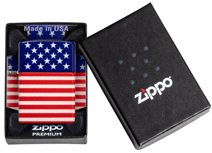 Zippo Stars and Stripes Flag Design 540 Color Matte Windproof Lighter
