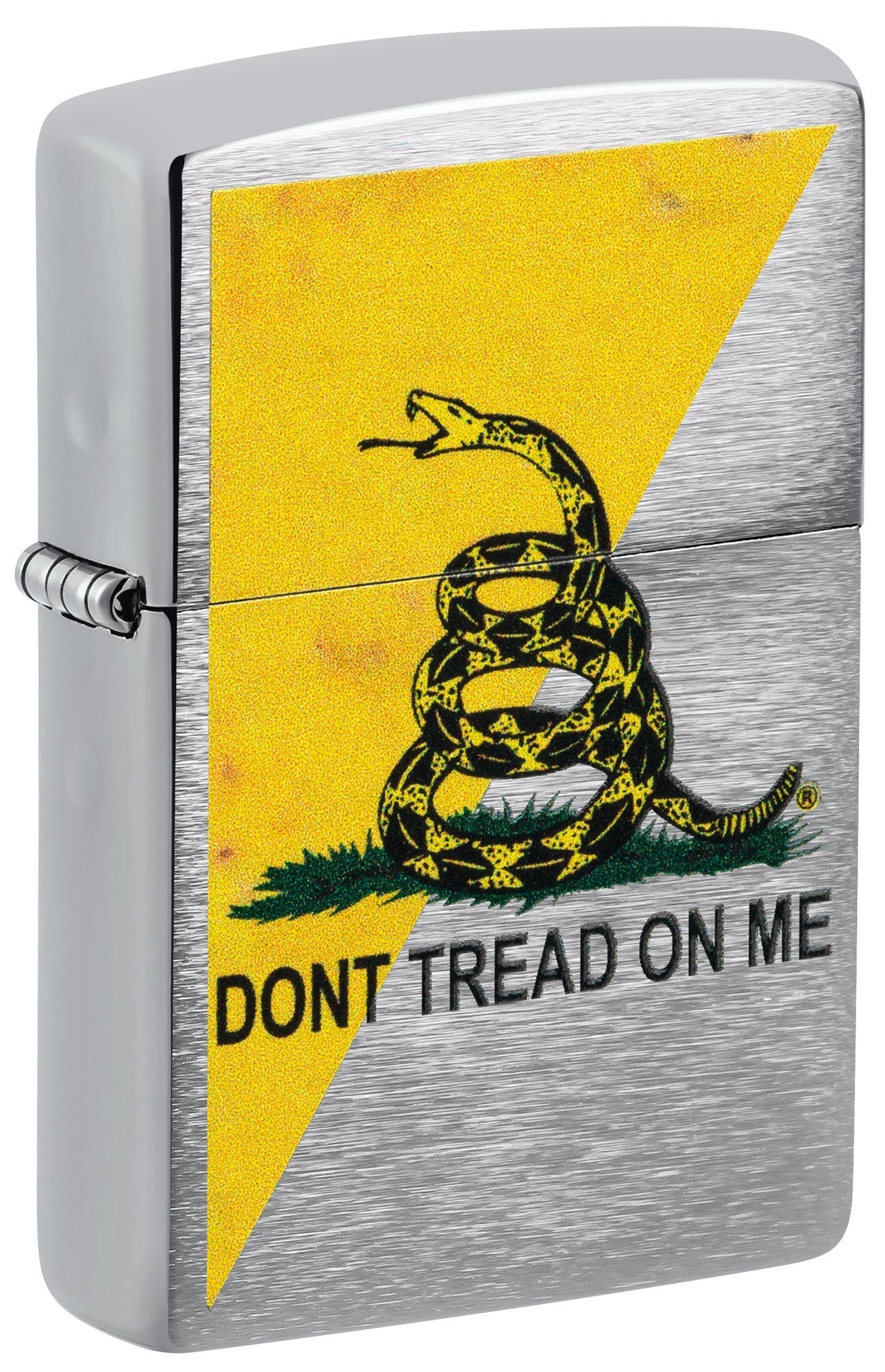 Zippo Dont Tread on Me® Flag Design Brushed Chrome Windproof Lighter