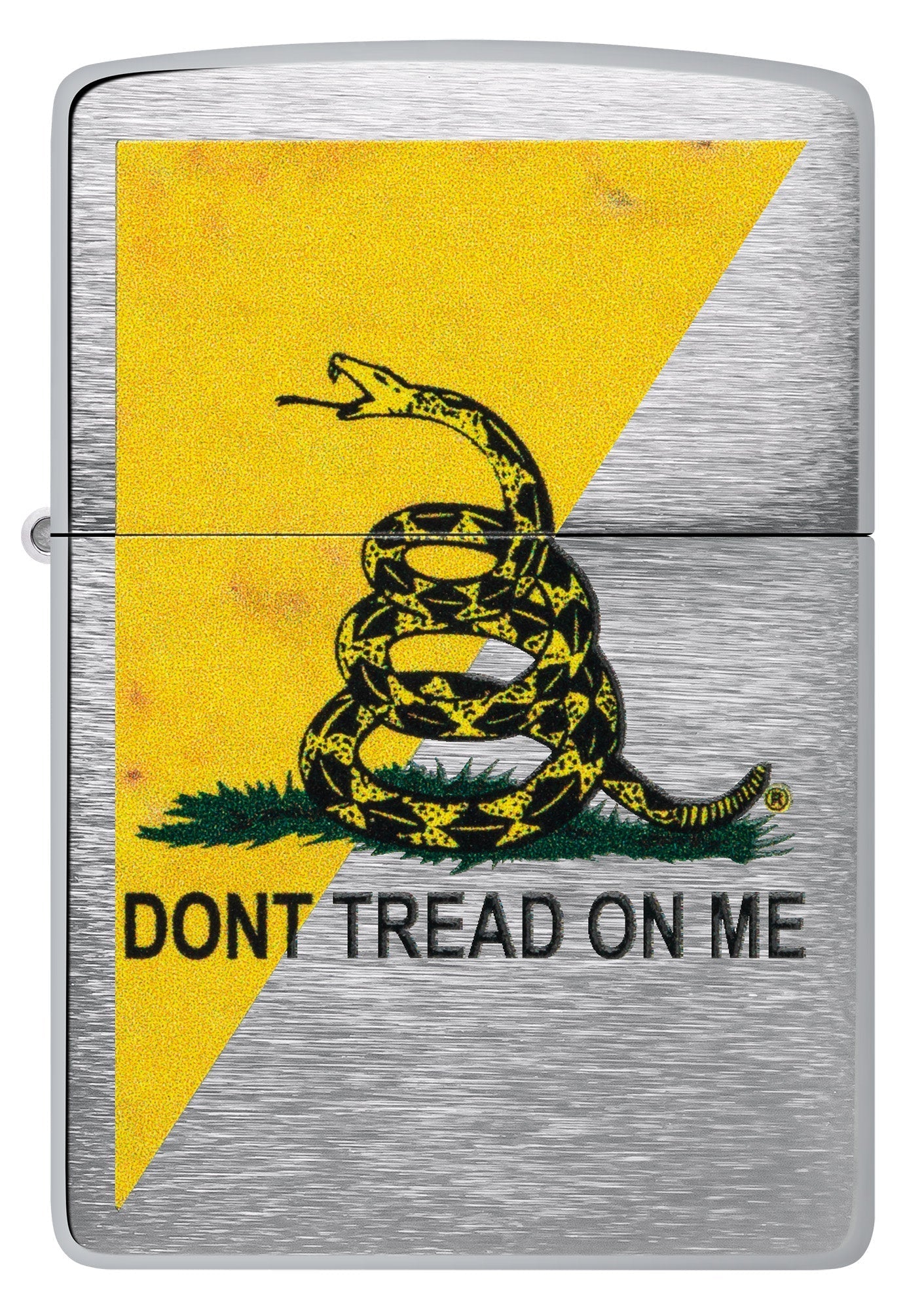 Zippo Dont Tread on Me® Flag Design Brushed Chrome Windproof Lighter