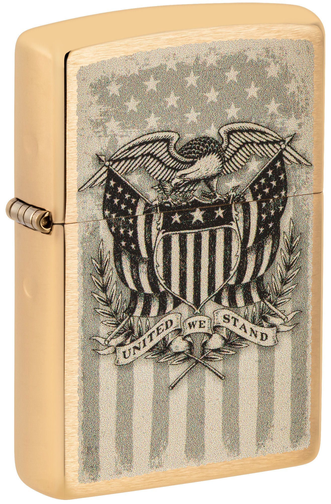 Zippo American Crest Design Brass Brushed Windproof Lighter
