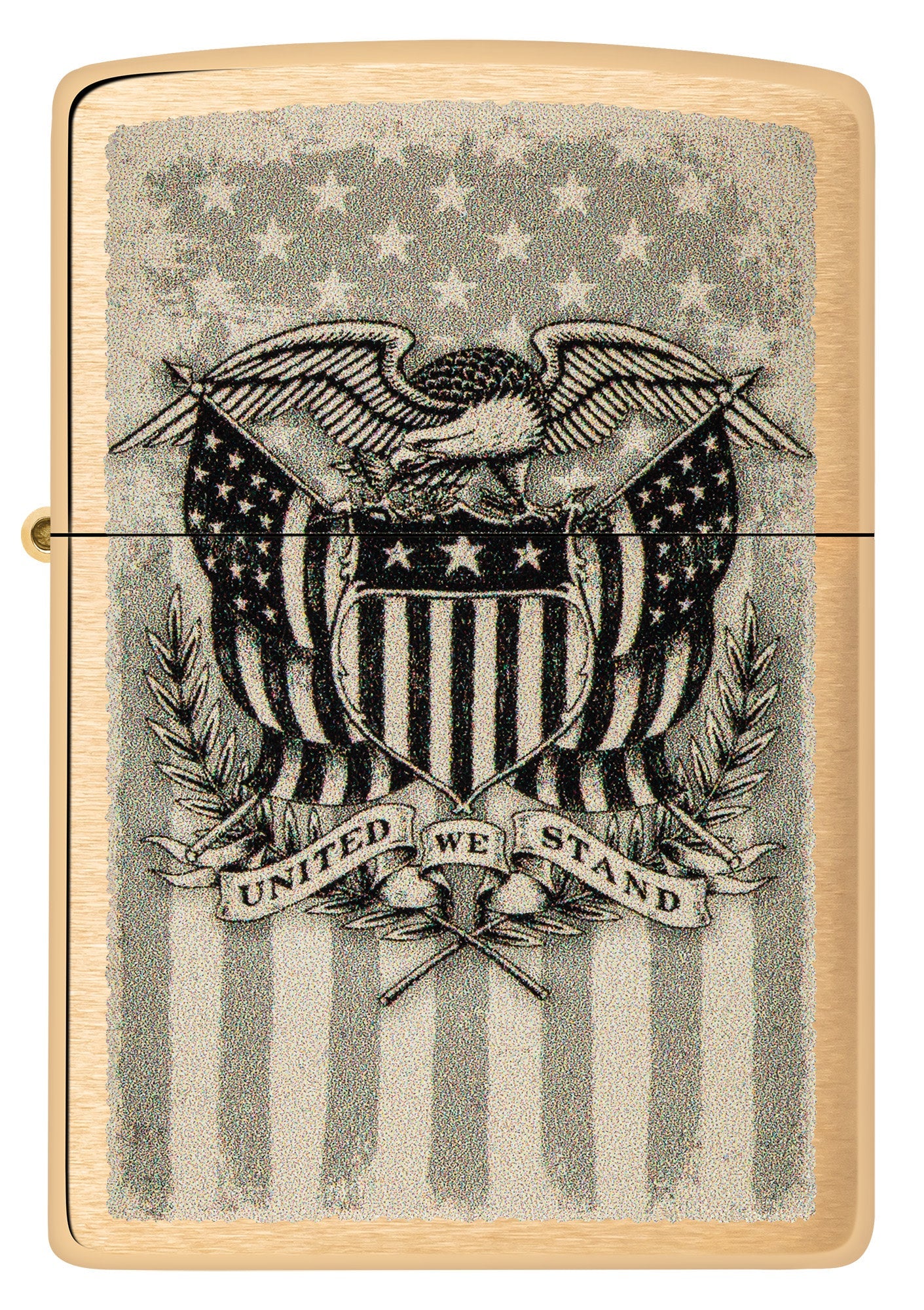 Zippo American Crest Design Brass Brushed Windproof Lighter