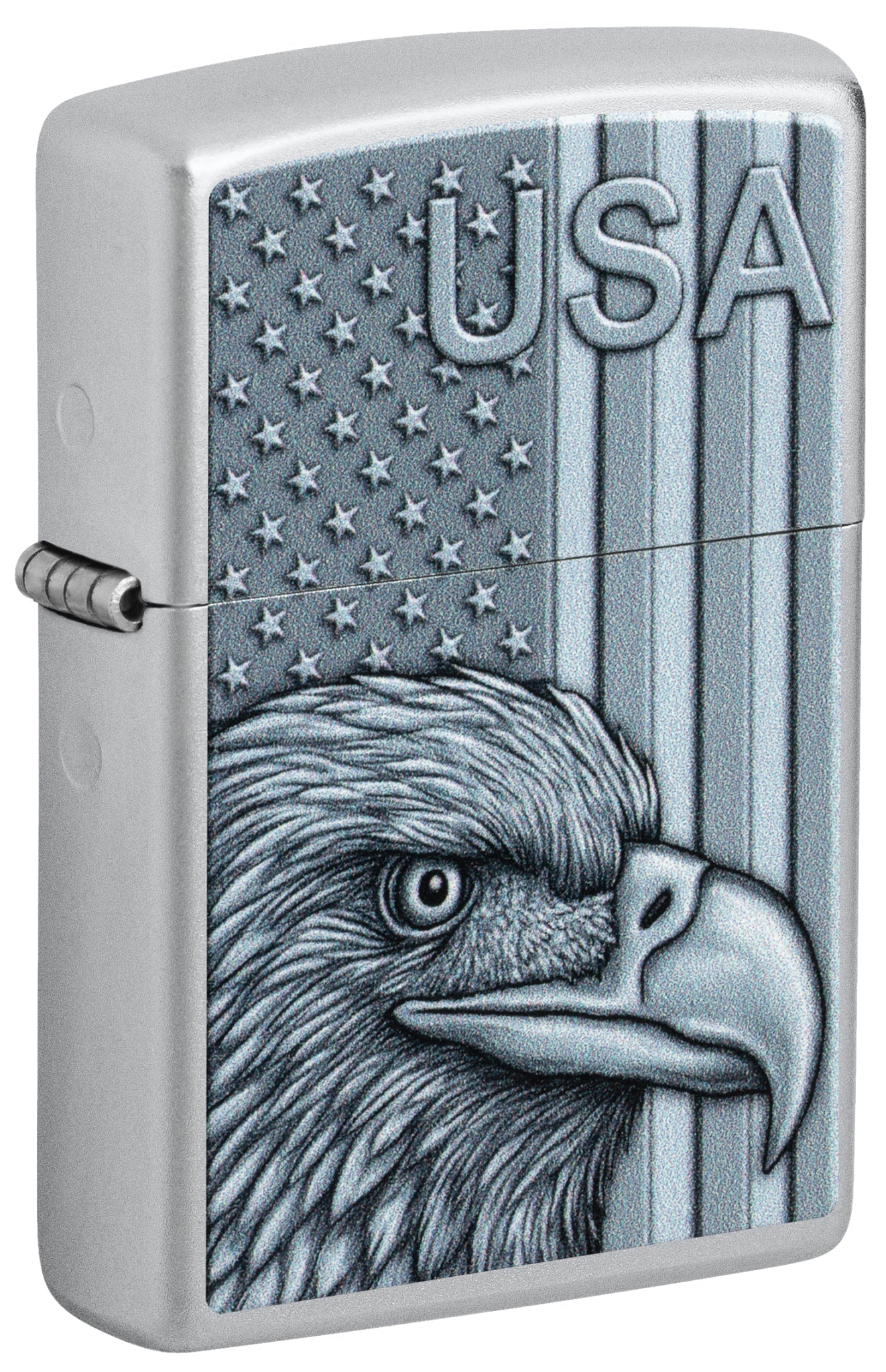 Zippo USA Pride Design Satin Chrome Windproof Lighter