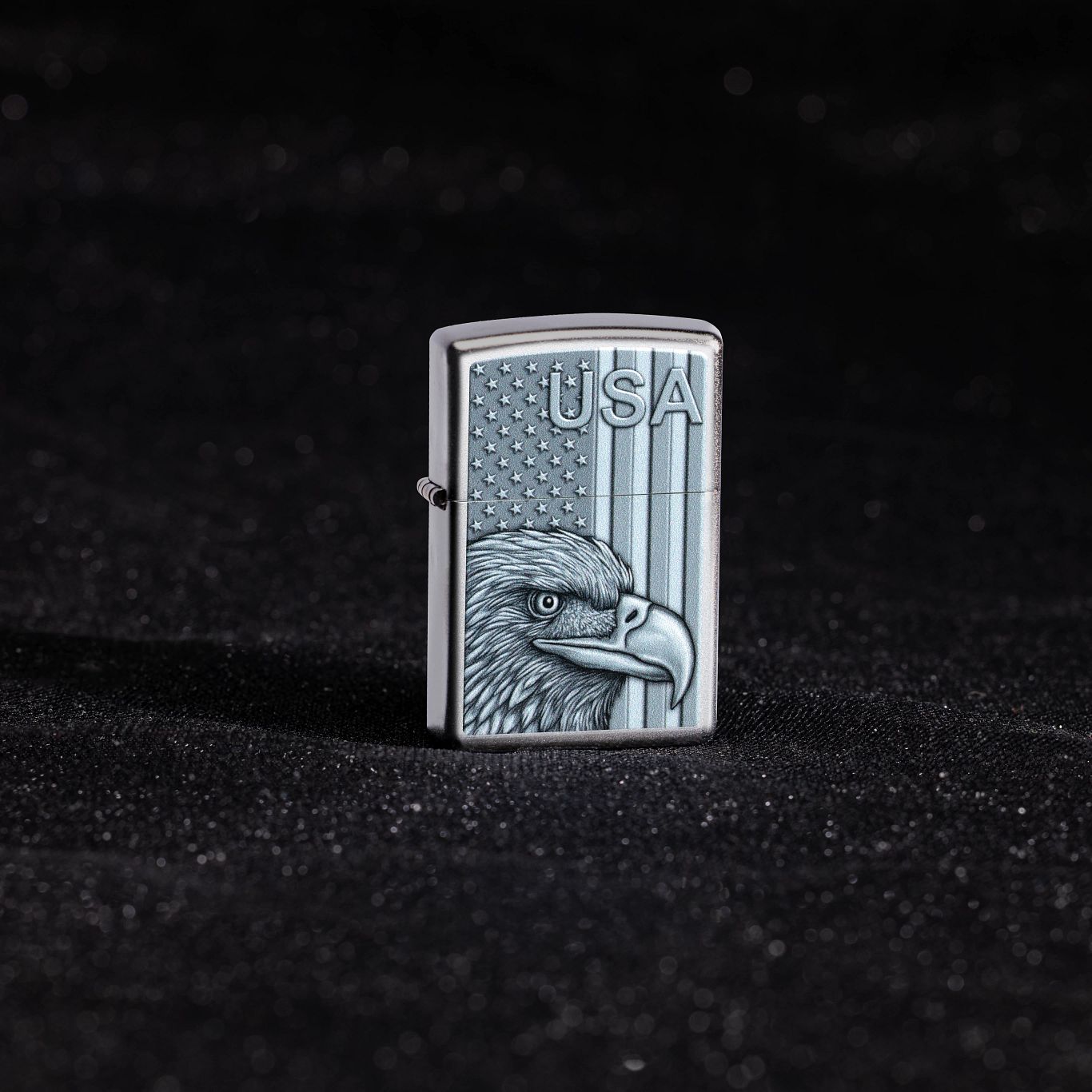Zippo USA Pride Design Satin Chrome Windproof Lighter