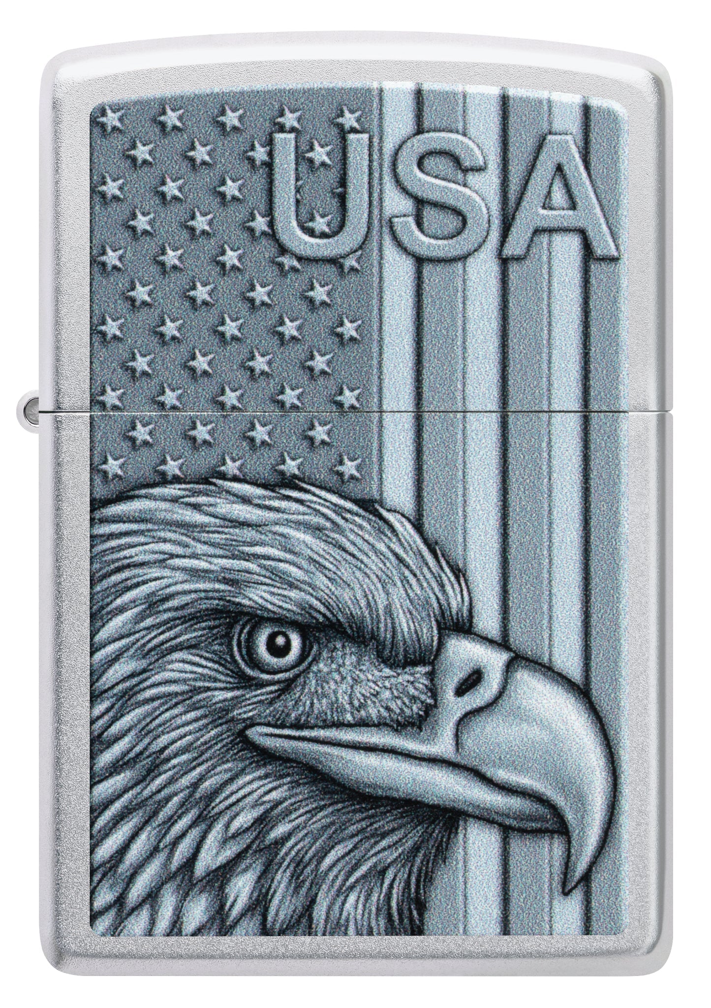Zippo USA Pride Design Satin Chrome Windproof Lighter