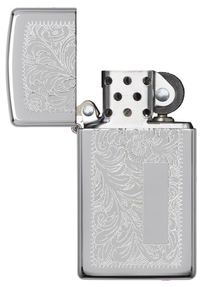 Zippo Slim® High Polish Chrome Venetian® Windproof Lighter