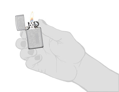 Zippo Slim® High Polish Chrome Venetian® Windproof Lighter