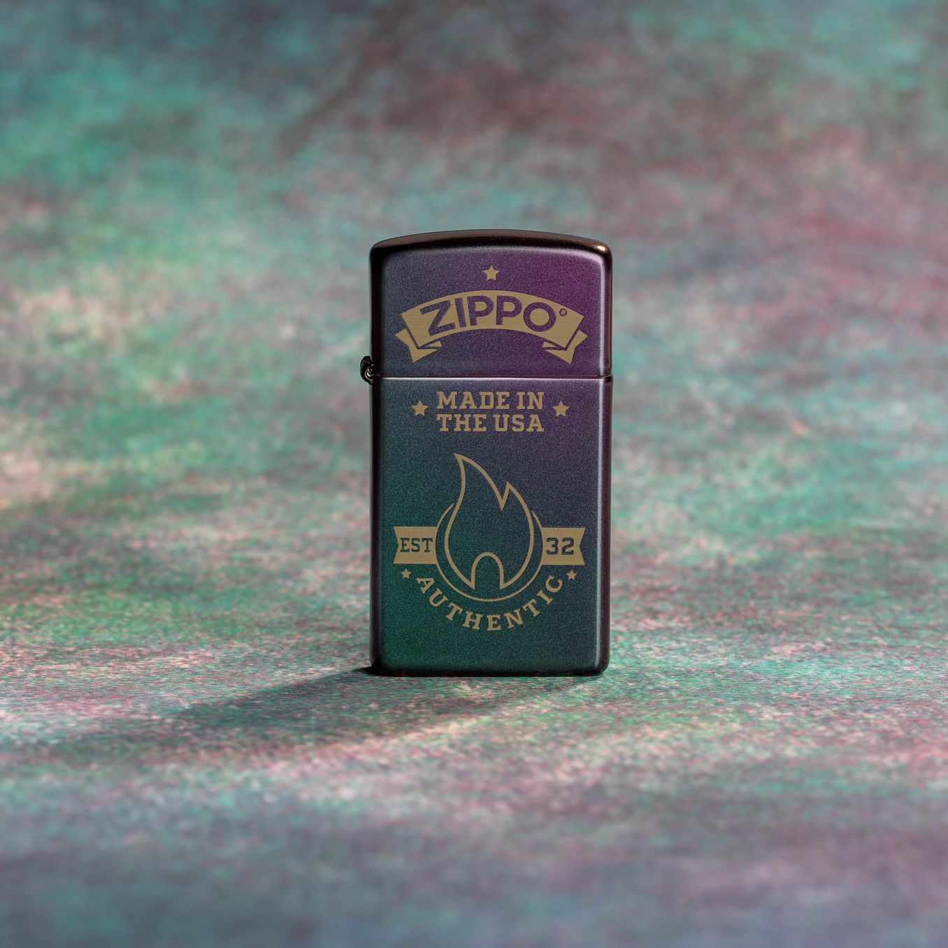 Zippo Authentic Design Slim Iridescent Windproof Lighter