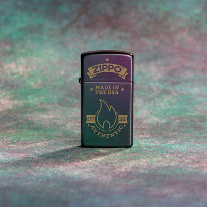 Zippo Authentic Design Slim Iridescent Windproof Lighter