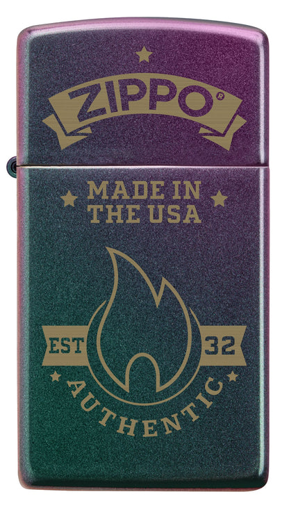 Zippo Authentic Design Slim Iridescent Windproof Lighter