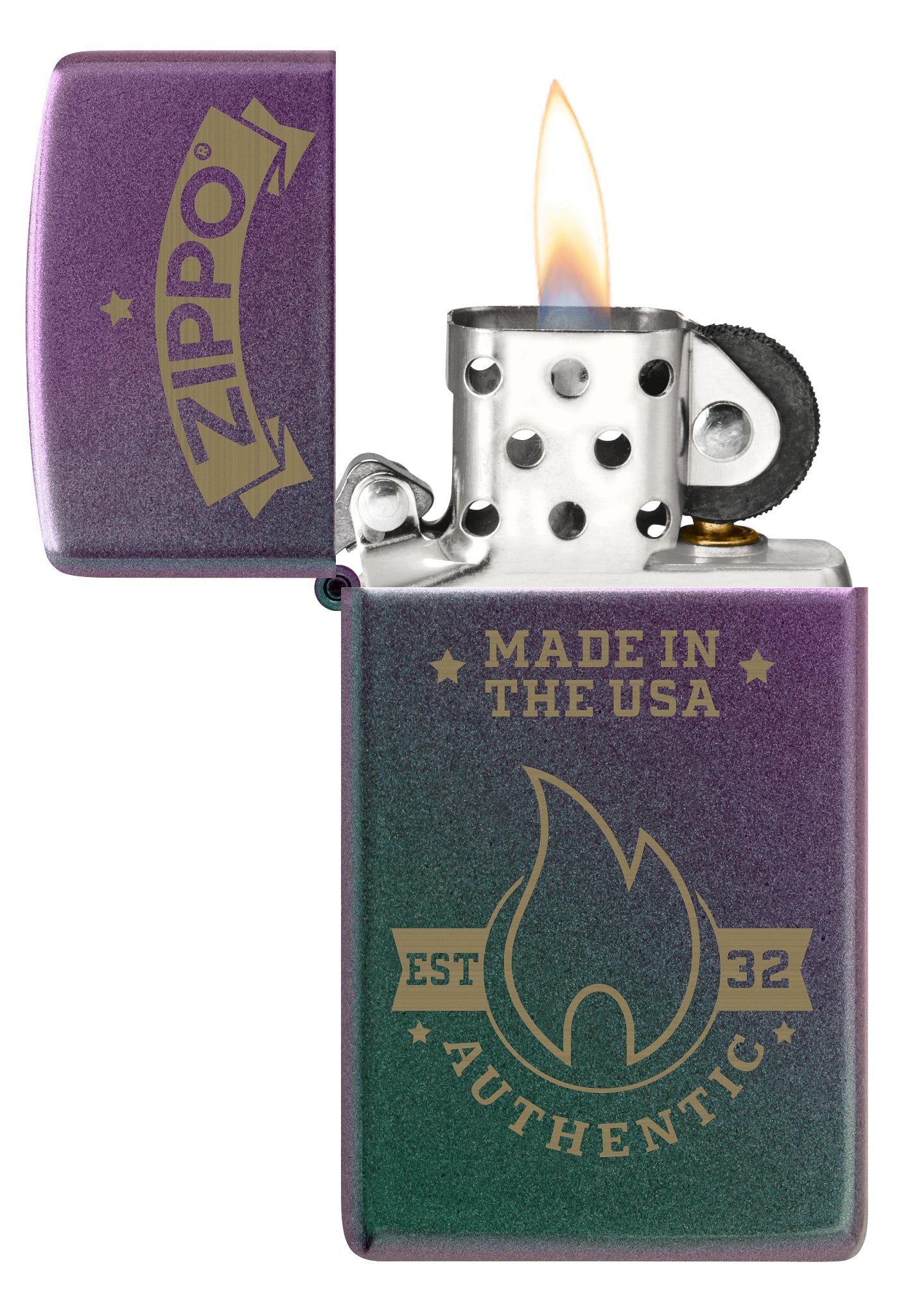 Zippo Authentic Design Slim Iridescent Windproof Lighter