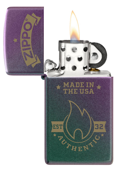 Zippo Authentic Design Slim Iridescent Windproof Lighter