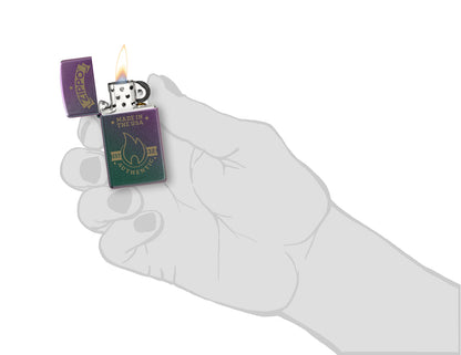 Zippo Authentic Design Slim Iridescent Windproof Lighter