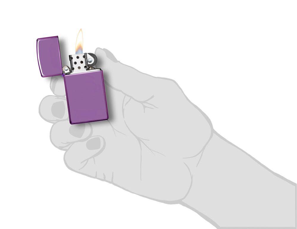 Zippo High Polish Purple Slim Windproof Lighter