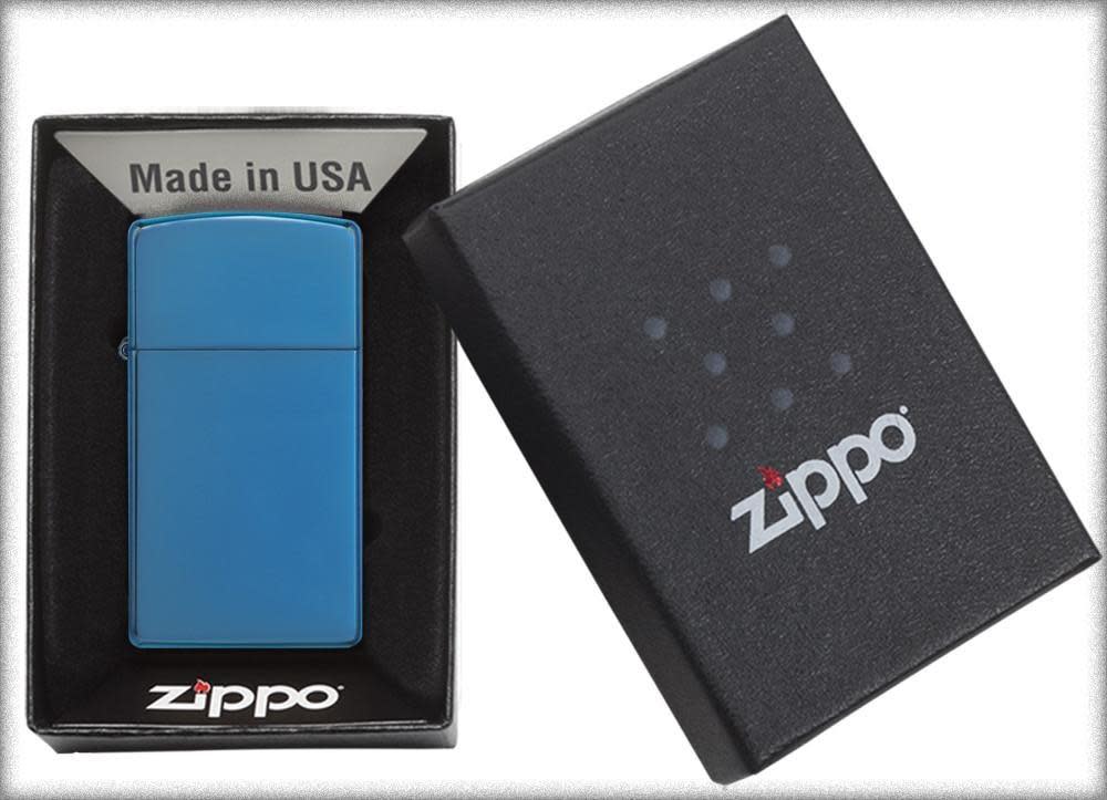 Zippo Slim® High Polish Blue Windproof Lighter