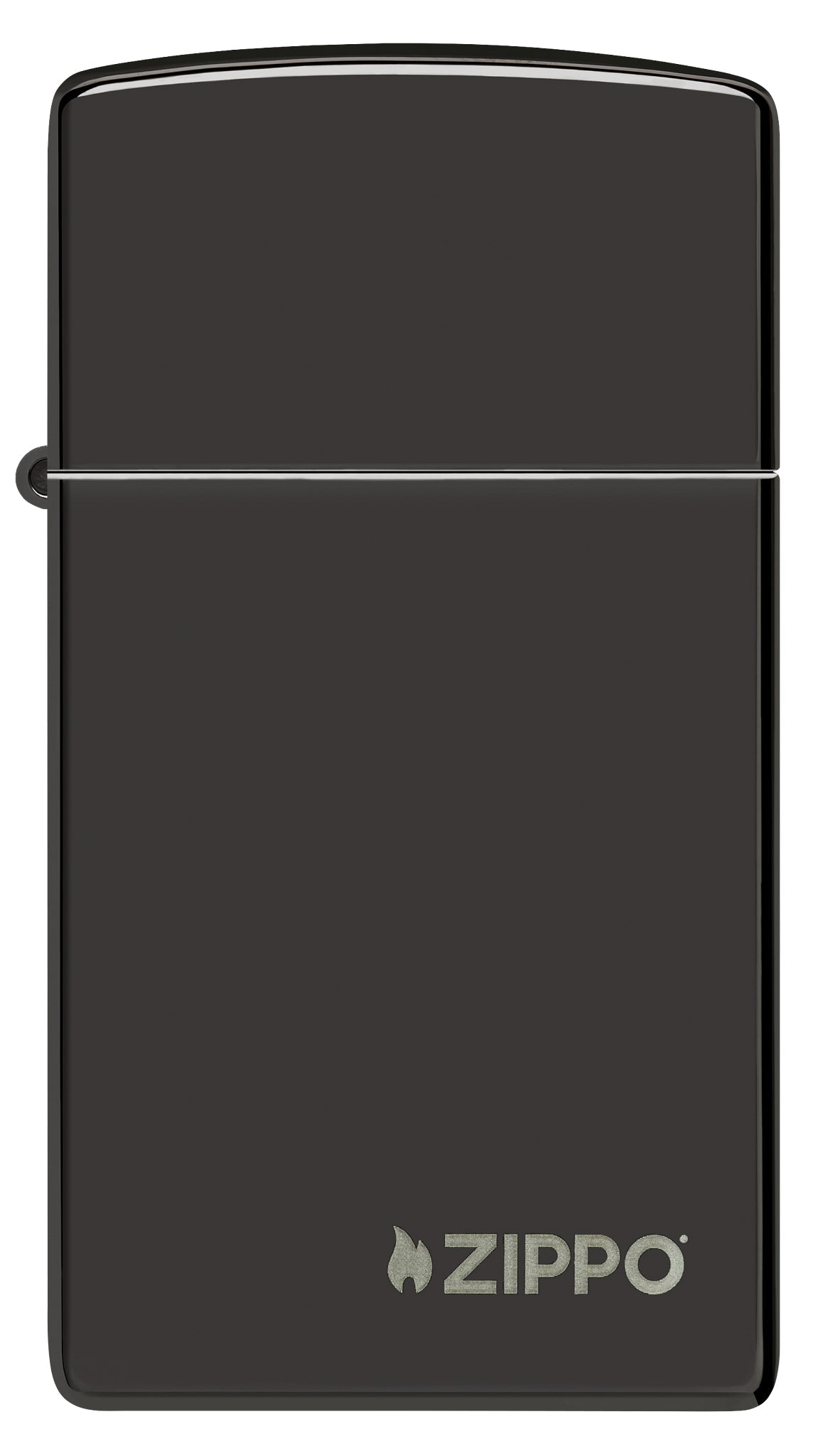 Zippo Slim® High Polish Black Logo Windproof Lighter