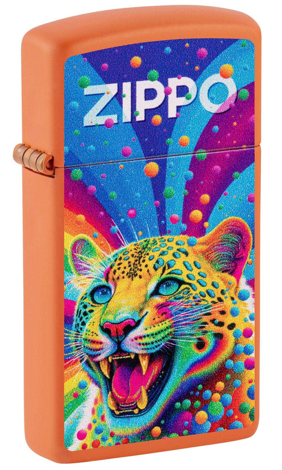 Zippo Leopard Design Slim Orange Matte Windproof Lighter