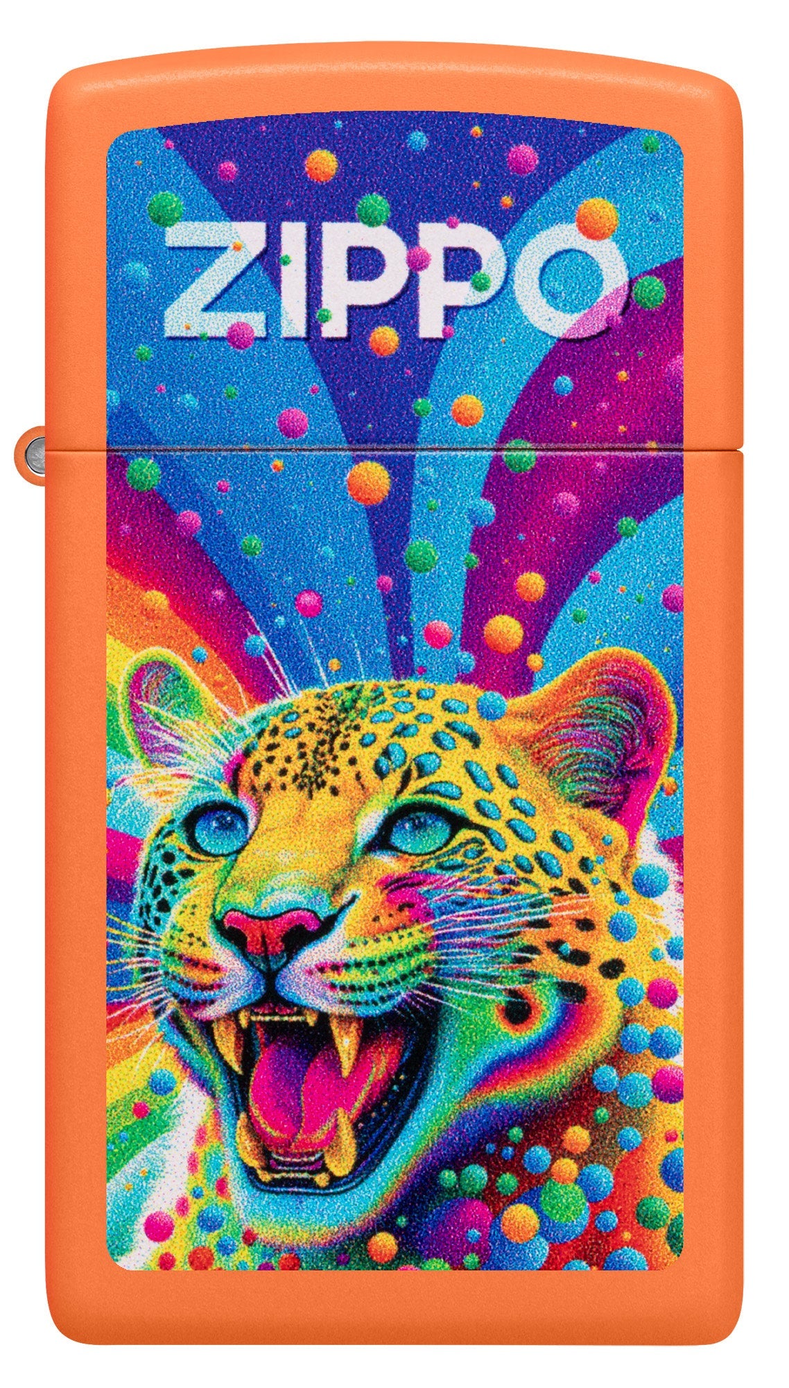 Zippo Leopard Design Slim Orange Matte Windproof Lighter