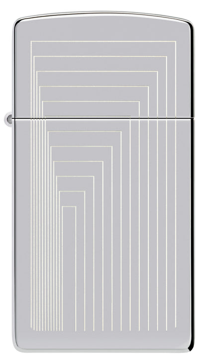 Zippo Slim® Laser Pattern Design High Polish Chrome Windproof Lighter