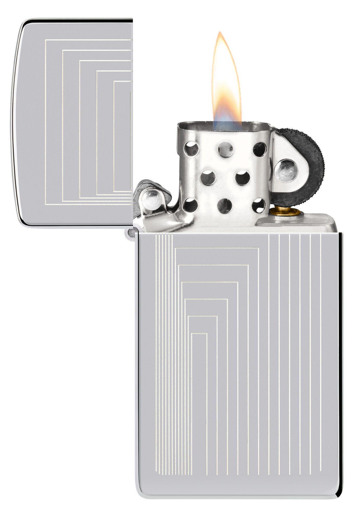 Zippo Slim® Laser Pattern Design High Polish Chrome Windproof Lighter