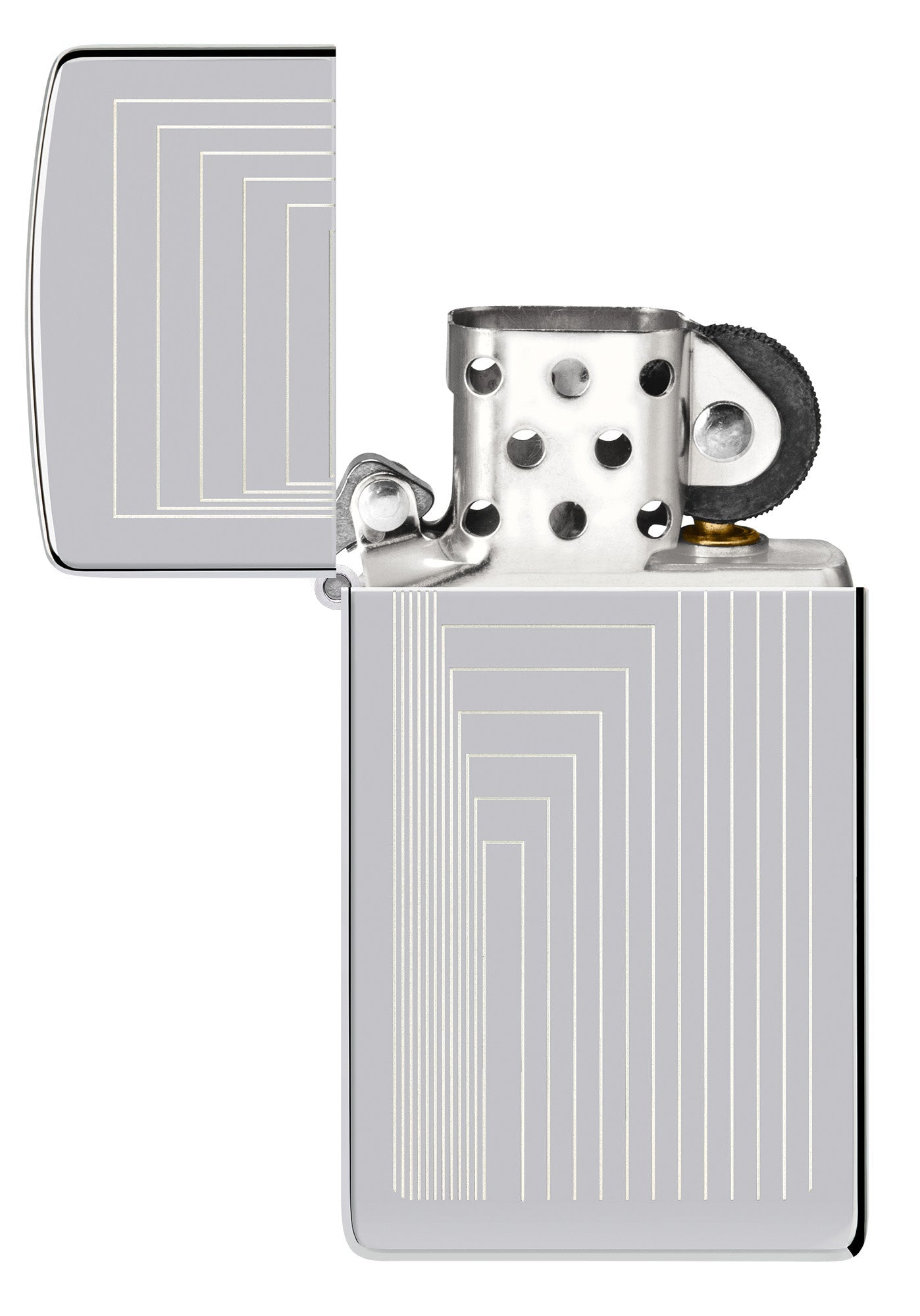 Zippo Slim® Laser Pattern Design High Polish Chrome Windproof Lighter