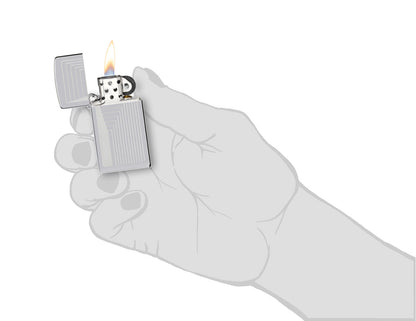 Zippo Slim® Laser Pattern Design High Polish Chrome Windproof Lighter
