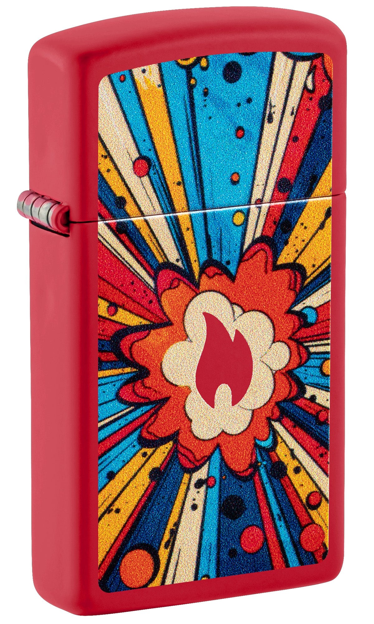 Zippo Comic Blast Design Slim Red Matte Windproof Lighter