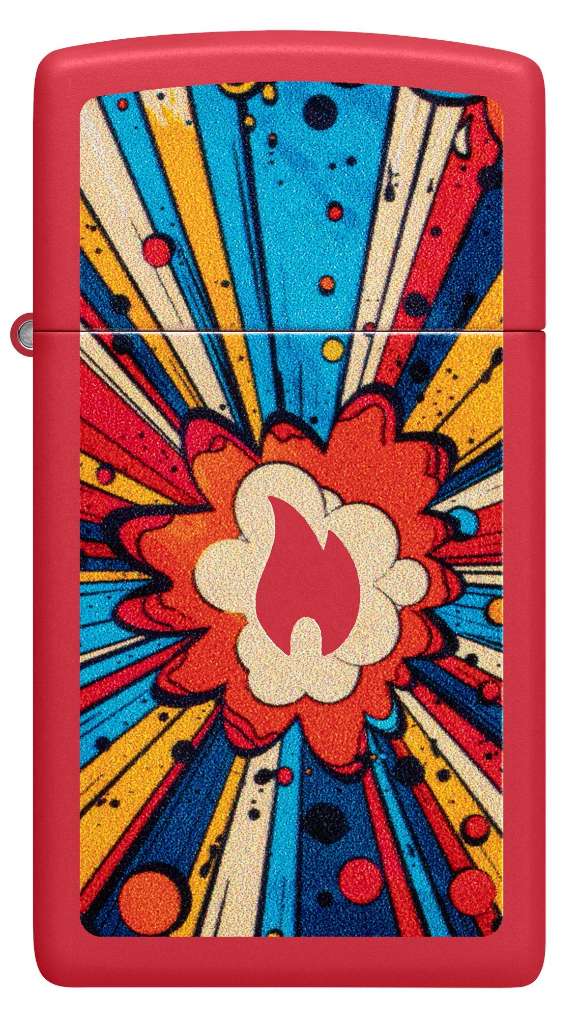Zippo Comic Blast Design Slim Red Matte Windproof Lighter