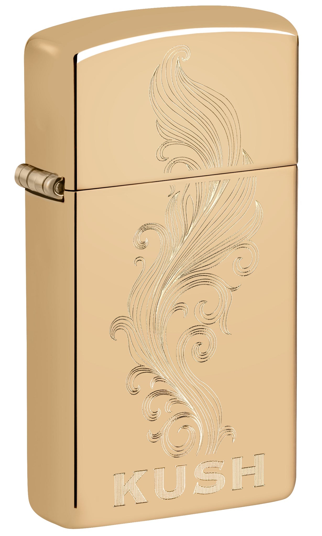 Zippo Slim® Kush Design High Polish Brass Windproof Lighter