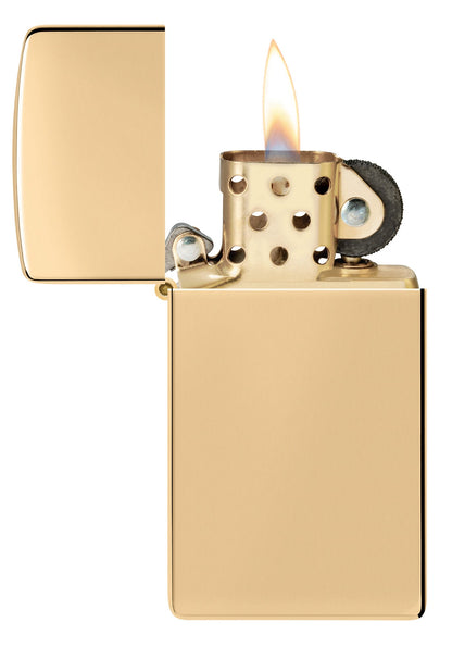 Zippo Slim® High Polish Brass Windproof Lighter