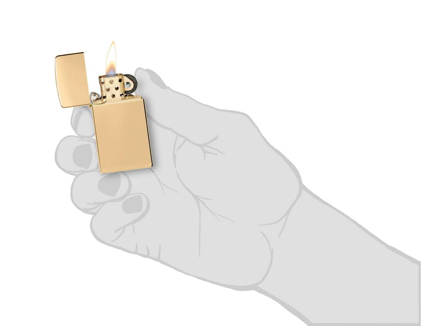 Zippo Slim® High Polish Brass Windproof Lighter