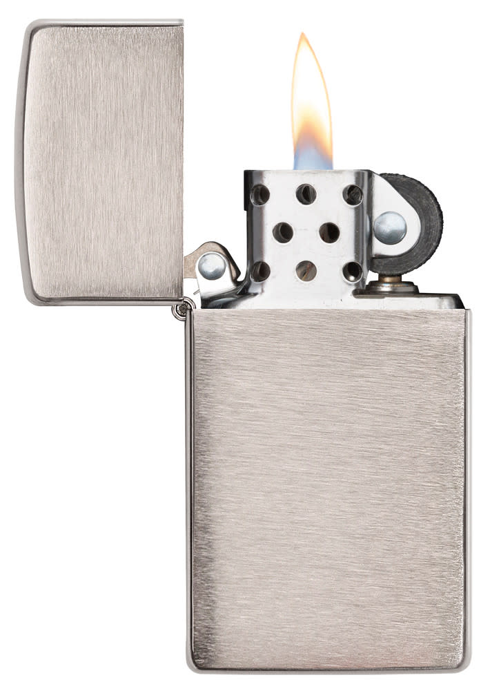 Zippo Slim® Brushed Chrome Windproof Lighter