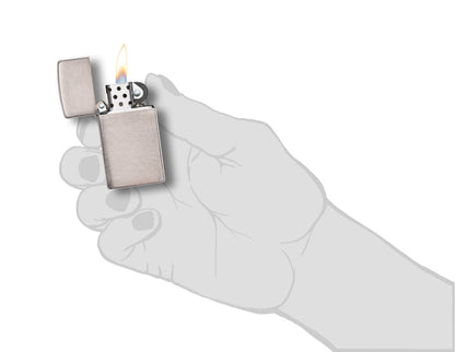 Zippo Slim® Brushed Chrome Windproof Lighter