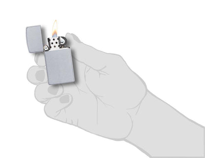 Zippo Slim® Satin Chrome Lighter