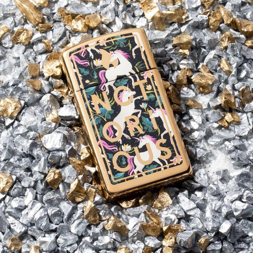 Zippo Notorious Unicorn Slim Windproof Lighter