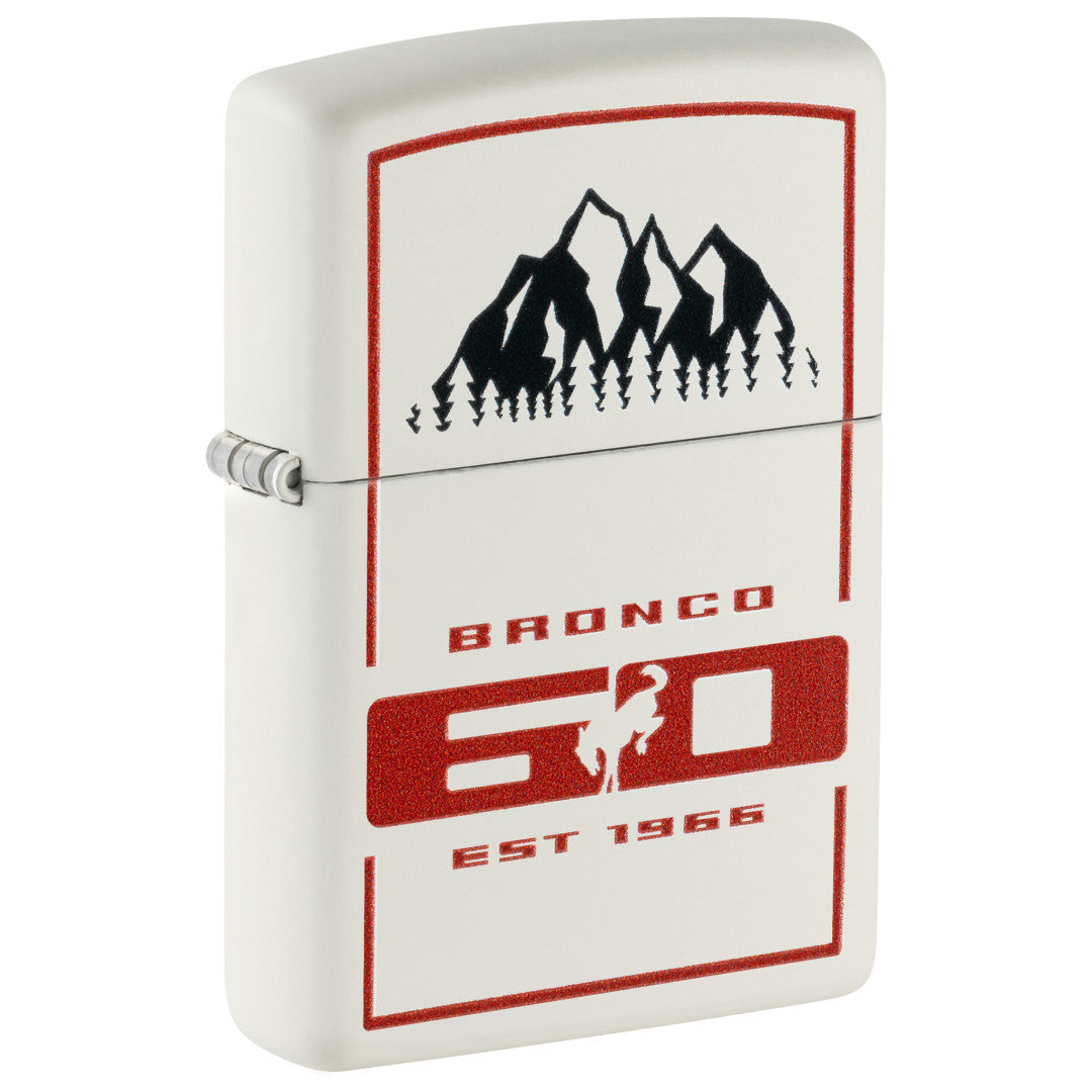 Zippo Ford Bronco 60th Anniversary Design White Matte Windproof Lighter