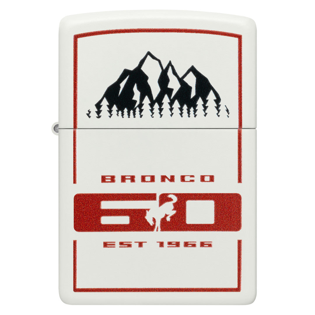 Zippo Ford Bronco 60th Anniversary Design White Matte Windproof Lighter