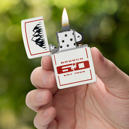 Zippo Ford Bronco 60th Anniversary Design White Matte Windproof Lighter