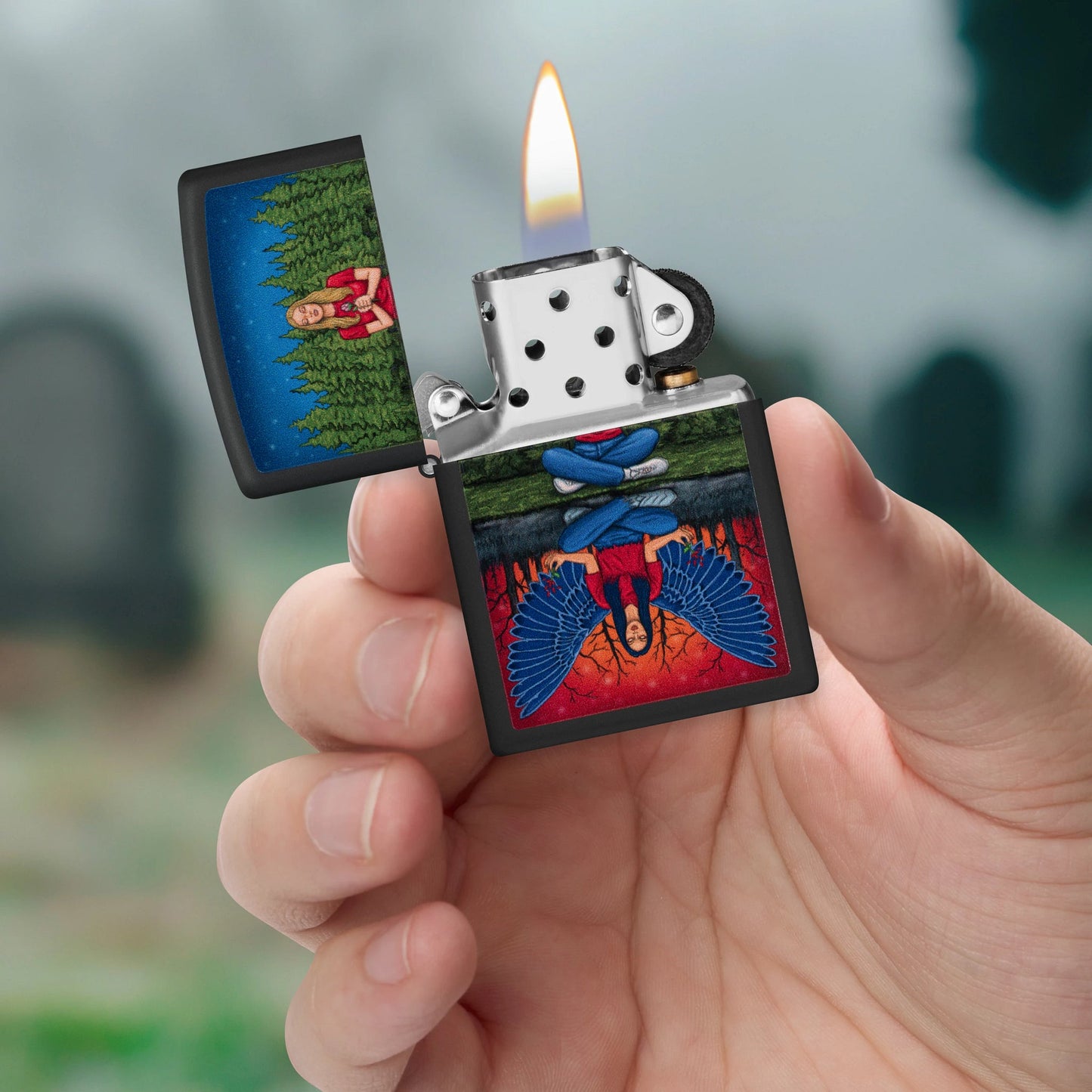 Zippo Dual State Design Black Matte Windproof Lighter
