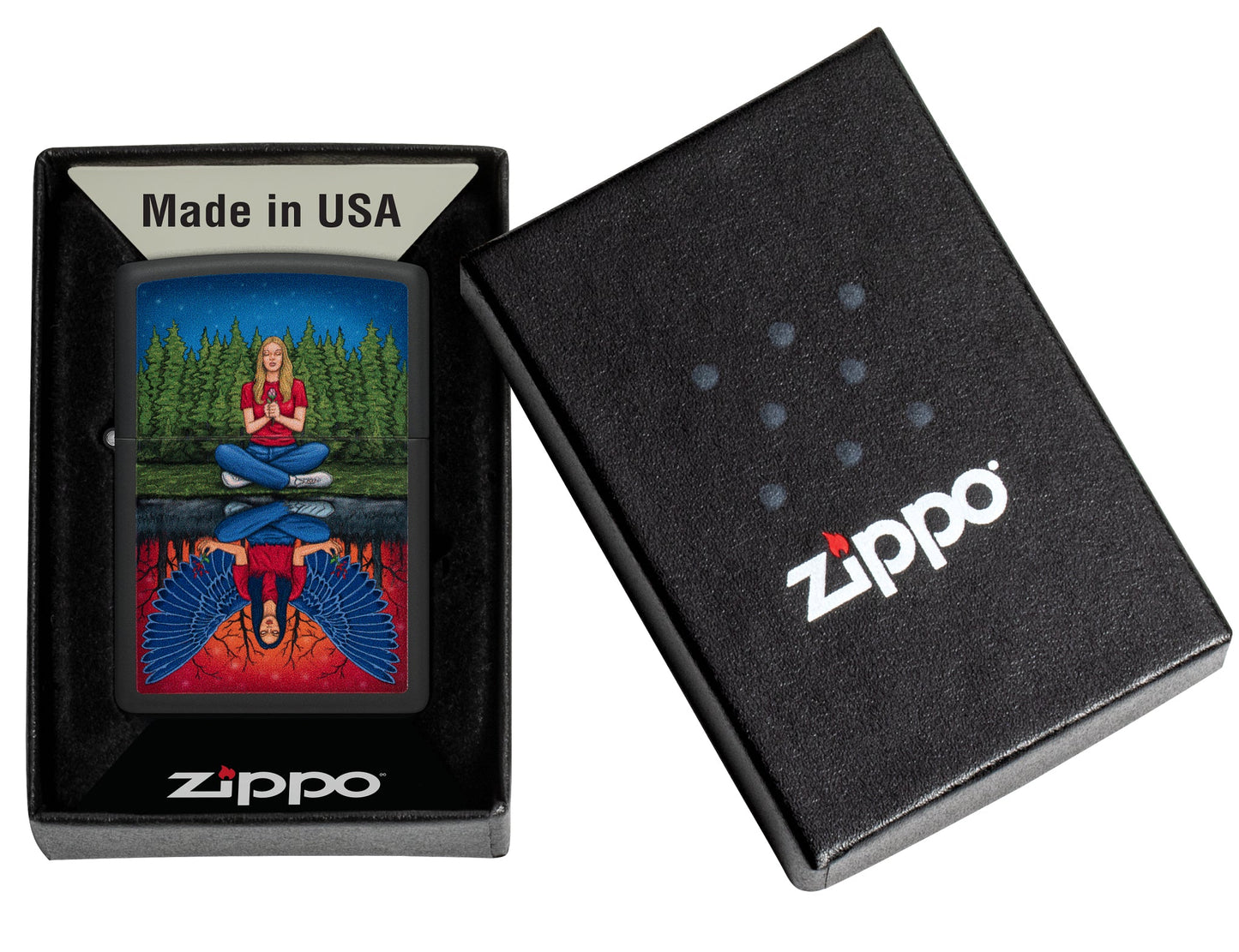 Zippo Dual State Design Black Matte Windproof Lighter