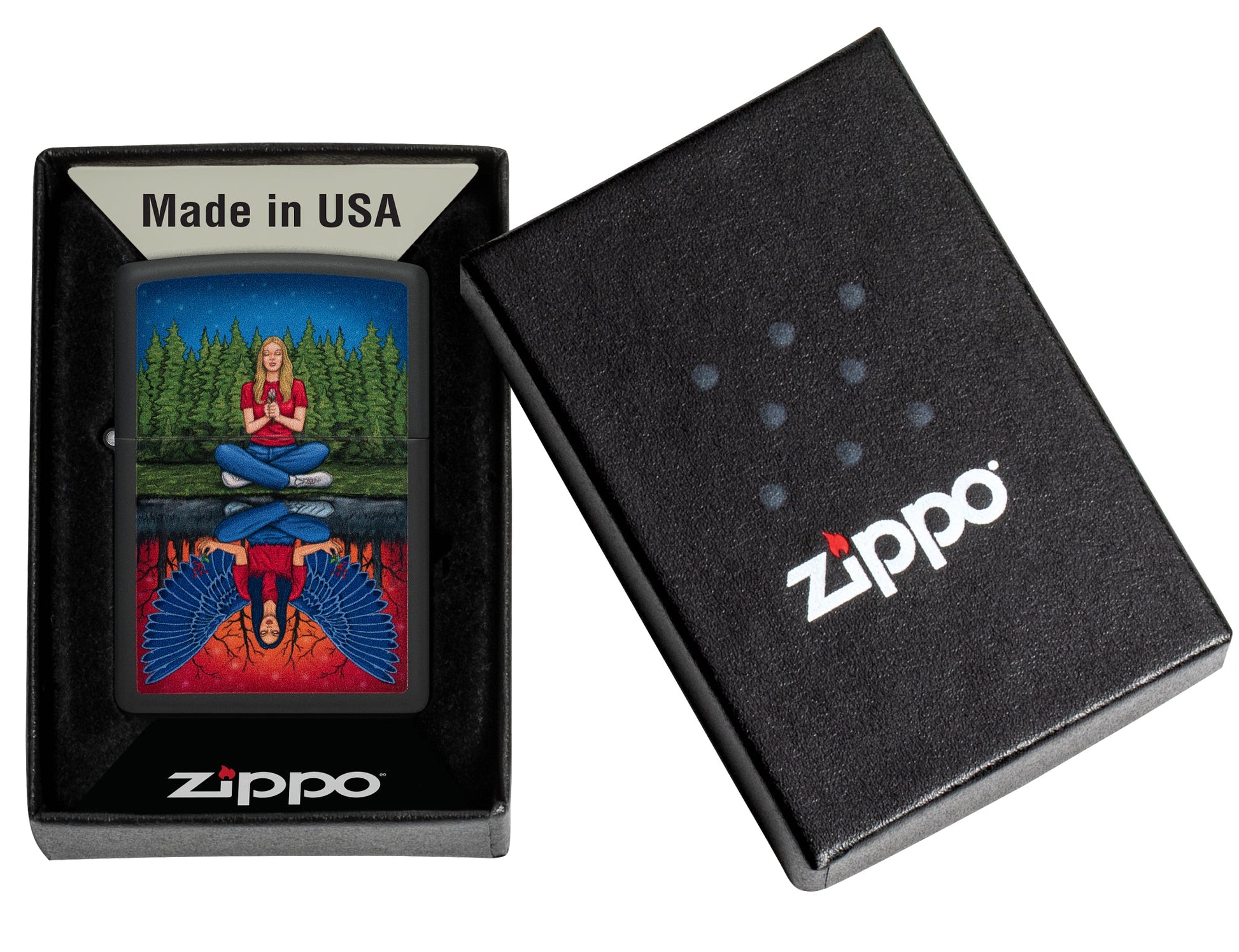 Zippo Dual State Design Black Matte Windproof Lighter