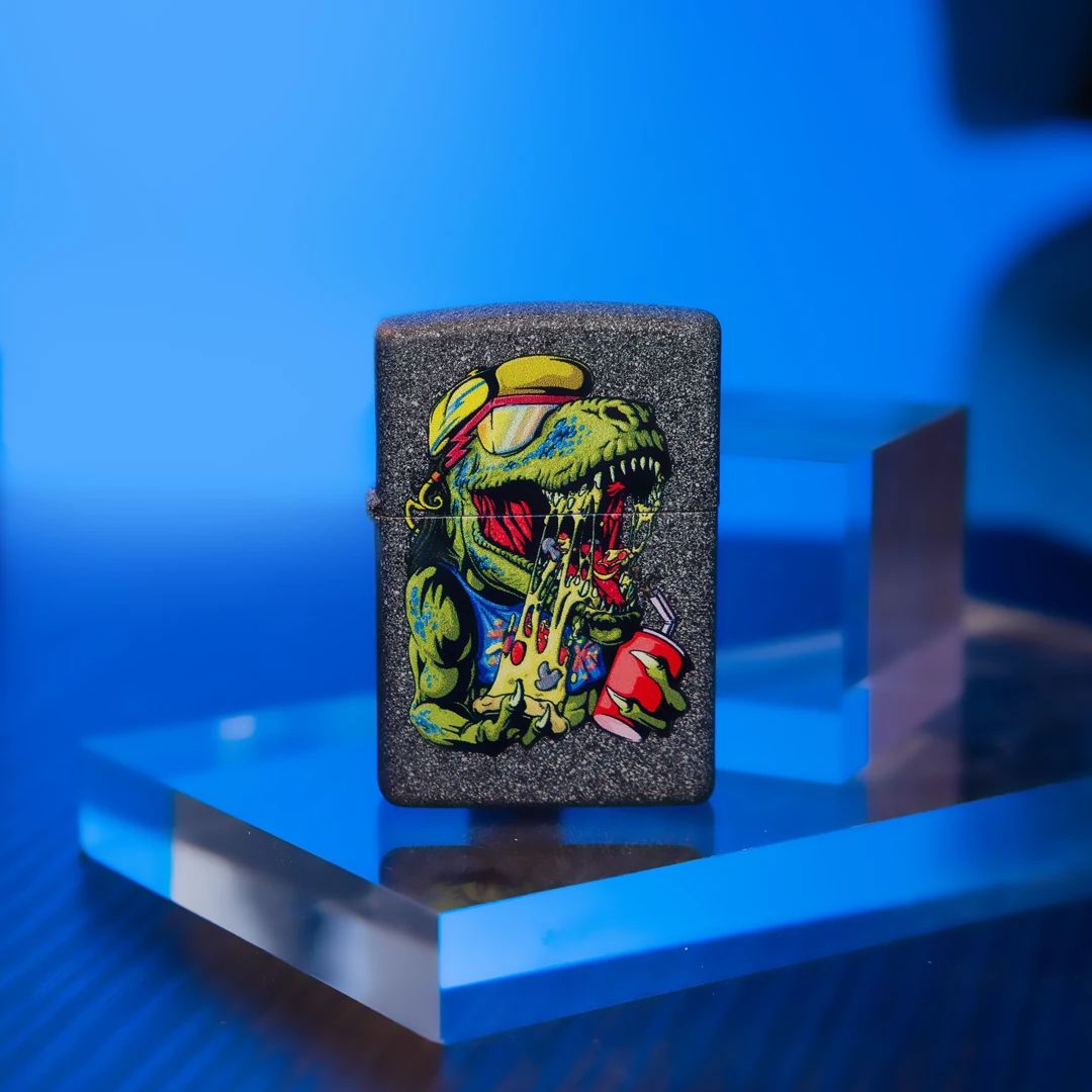 Zippo Cheese Rex Design Iron Stone Windproof Lighter