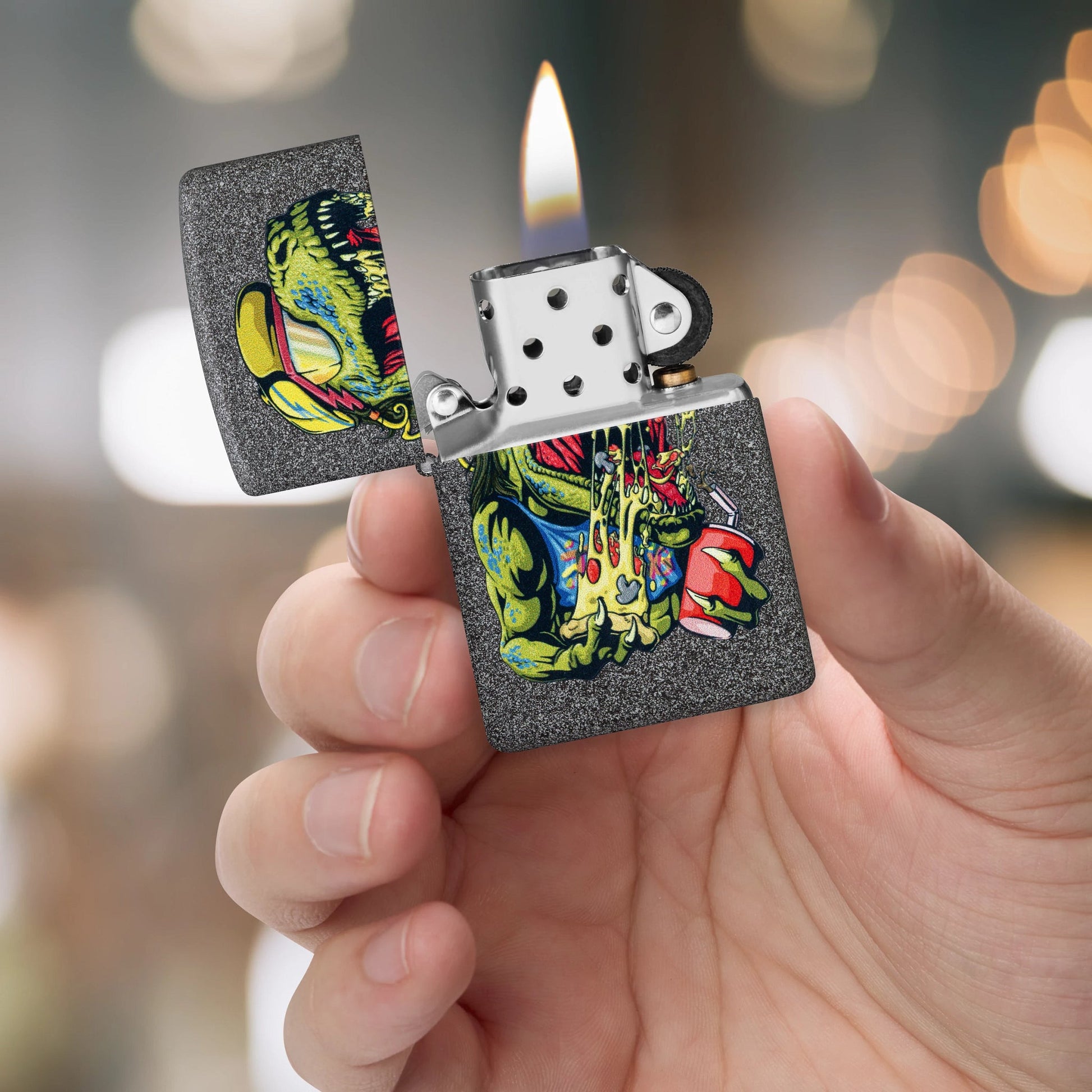 Zippo Cheese Rex Design Iron Stone Windproof Lighter
