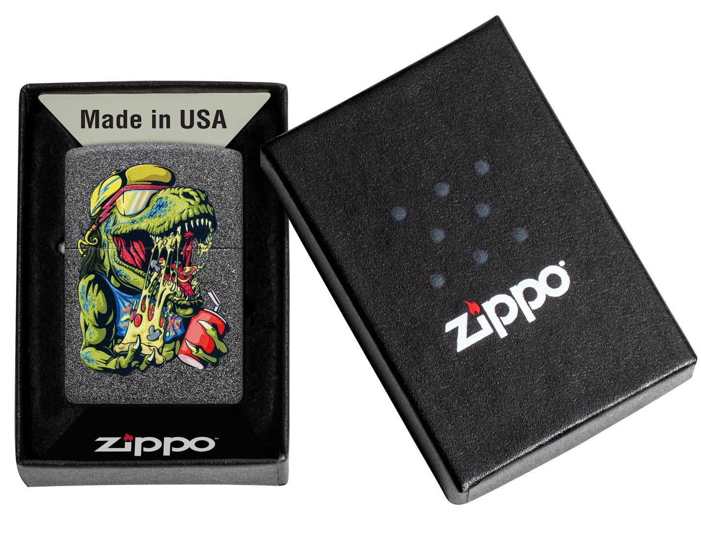 Zippo Cheese Rex Design Iron Stone Windproof Lighter