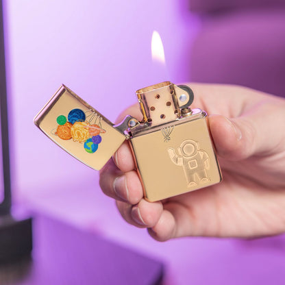 Zippo Liftoff Design High Polish Brass Windproof Lighter
