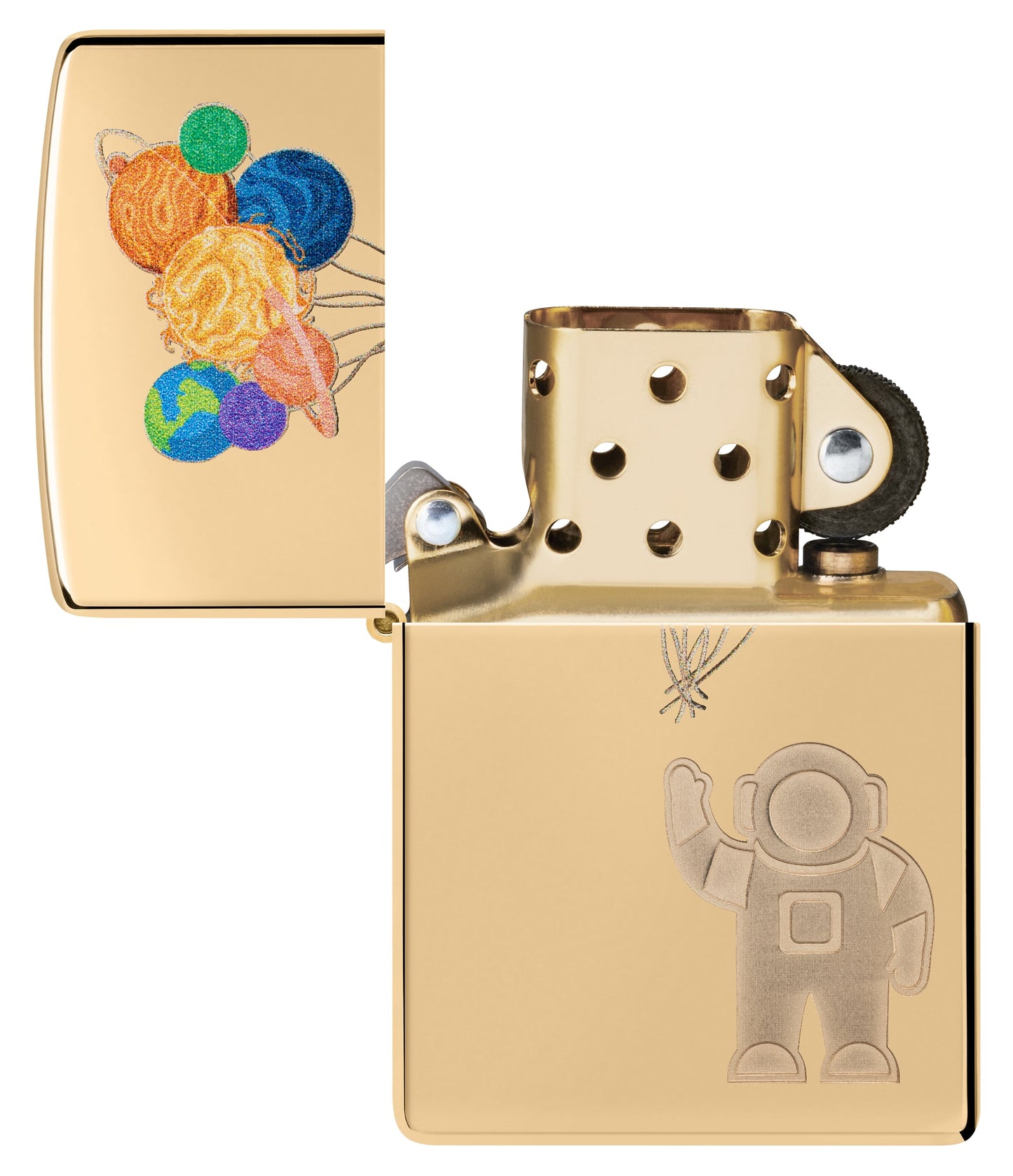 Zippo Liftoff Design High Polish Brass Windproof Lighter
