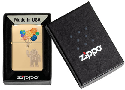 Zippo Liftoff Design High Polish Brass Windproof Lighter